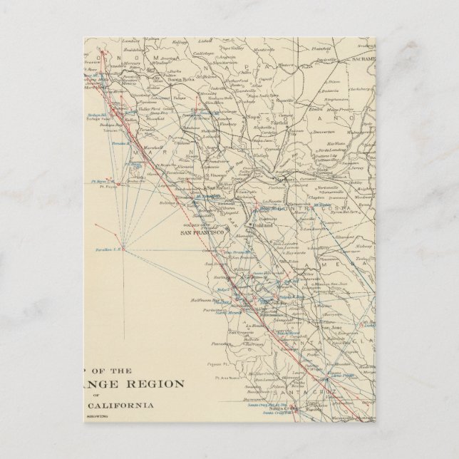 Postal Cordillera de la Costa California Central (Anverso)