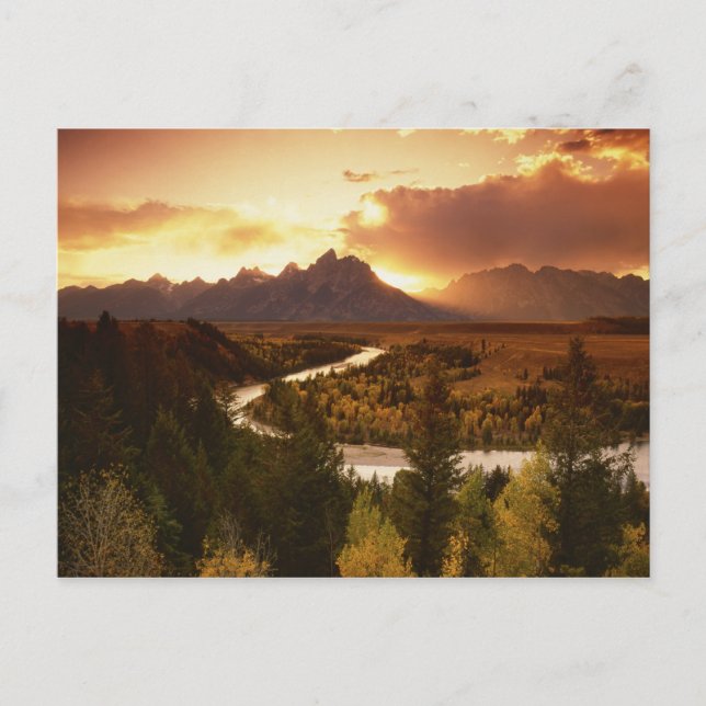 Postal Cordillera de tetones al atardecer, del río Serpie (Anverso)