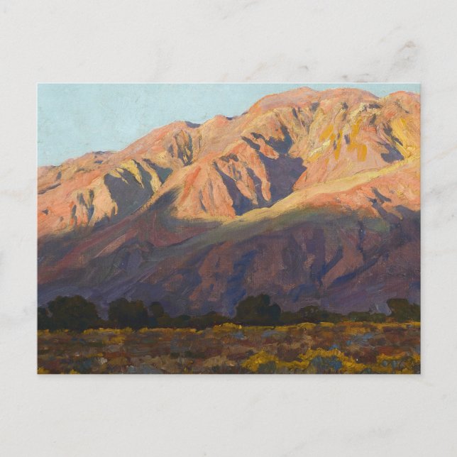 Postal Cordillera Inyo al atardecer, Pino solitario de Ma (Anverso)