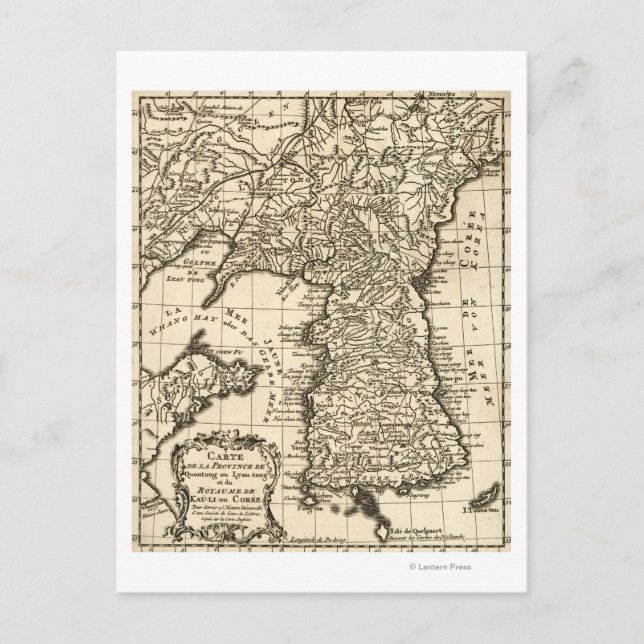 Postal CoreaMapa PanorámicoCorea (Anverso)