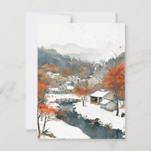Postal coreana vintage para pintura de color de ag