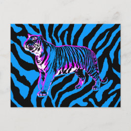 Postal COREY TIGER 1980s RETRO ANTIGUO TIGRE SALVAJE