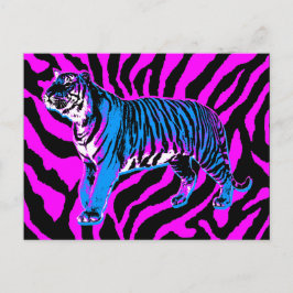 Postal COREY TIGER 1980s RETRO VINTAGE TIGRE SALVAJE