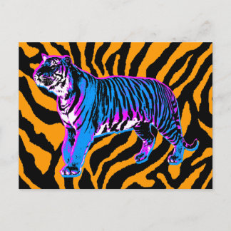 Postal COREY TIGER 1980s RETRO VINTAGE TIGRE SALVAJE