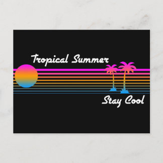 POSTAL COREY TIGER '80 RETRO TROPICAL VERANO STAY GUAY