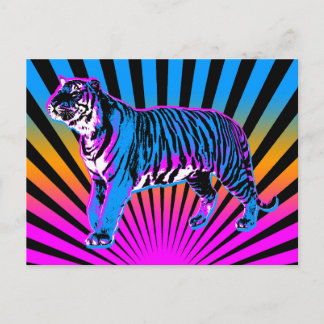 Postal Corey Tiger 80s Retro Tiger Amanecer