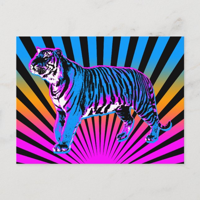 Postal Corey Tiger 80s Retro Tiger Amanecer (Anverso)