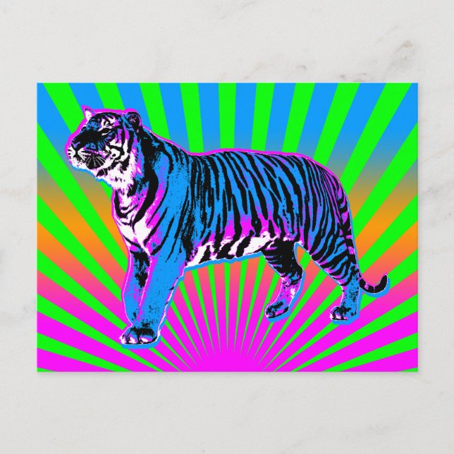 Postal Corey Tiger 80s Retro Tiger Amanecer (Anverso)