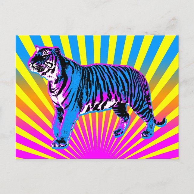Postal Corey Tiger 80s Retro Tiger Rising Sun (Anverso)