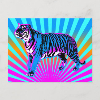 Postal Corey Tiger 80s Retro Tigre Sol Naciente