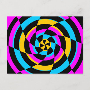 Postal Corey Tiger 80's Vintage Op Art