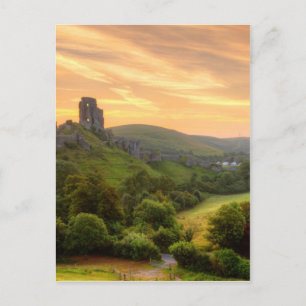 Postal Corfe Castle Sunrise