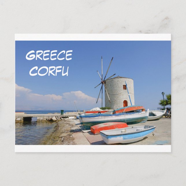 Postal Corfu de Grecia (Anverso)