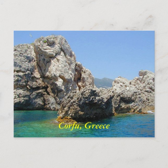 Postal Corfú, Grecia (Anverso)