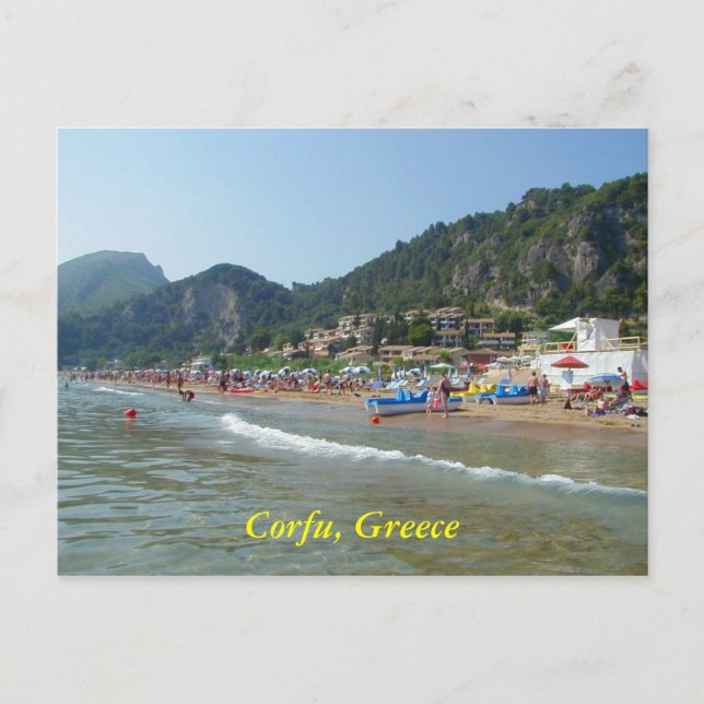 Postal Corfú, Grecia (Anverso)