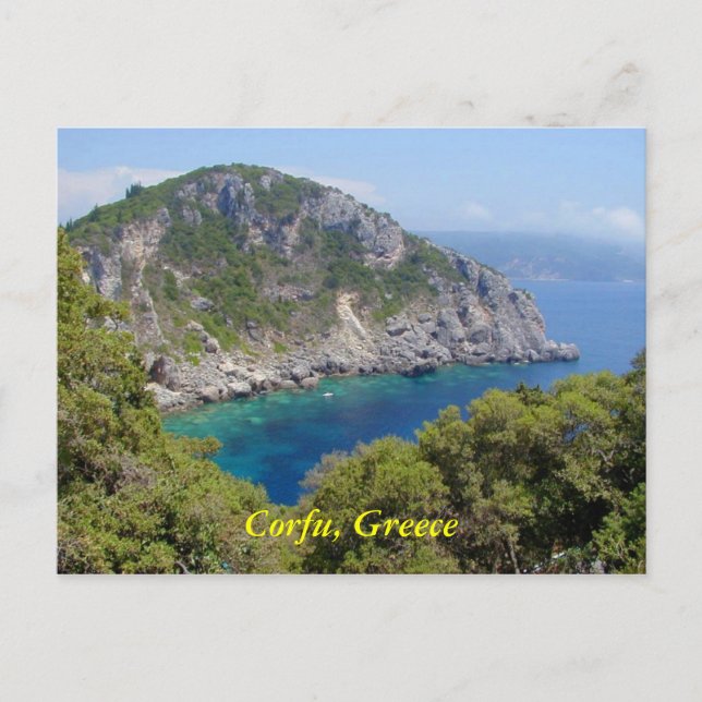 Postal Corfú, Grecia (Anverso)