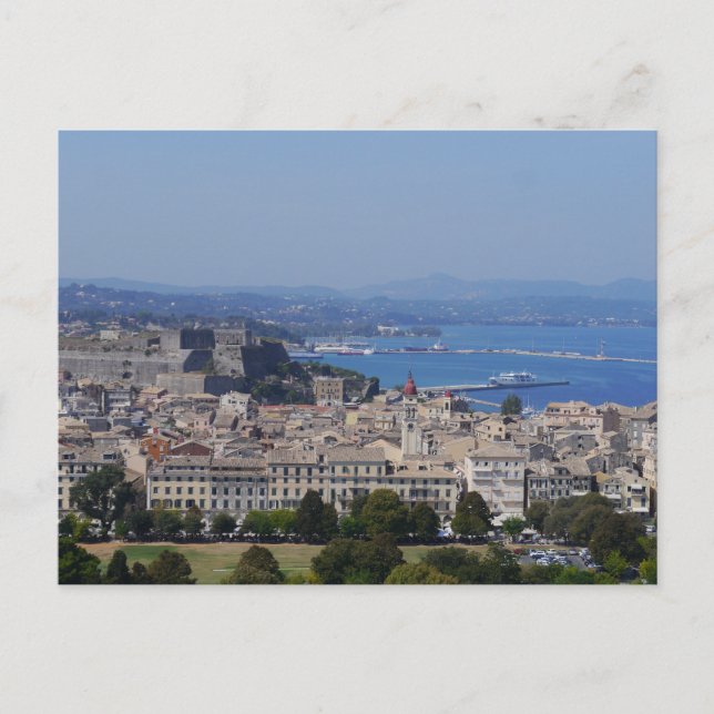 Postal Corfú, Grecia (Anverso)