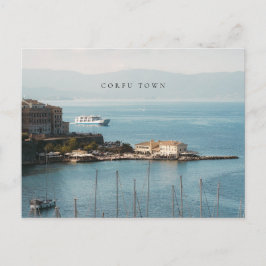 Postal Corfu Town Harbor View (horizontal)