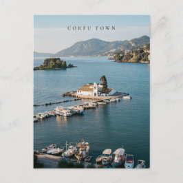 Postal Corfu Town Vlacherna Monastery Scenic
