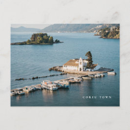 Postal Corfu Town Vlacherna Monastery Scenic