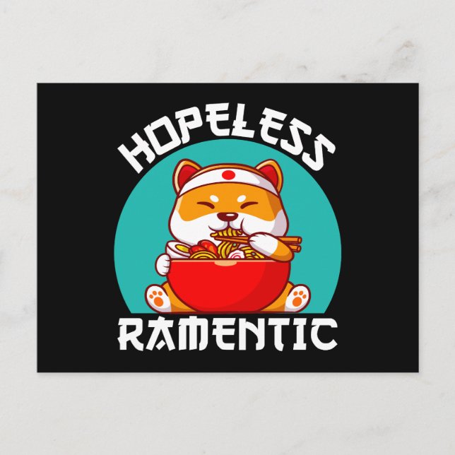 Postal Corgi Dog Anime sin esperanza (Anverso)