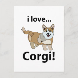 Postal Corgi I Love Corgi