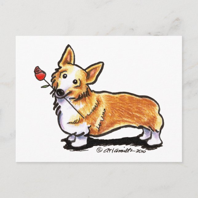 Postal Corgi SCariño (Anverso)