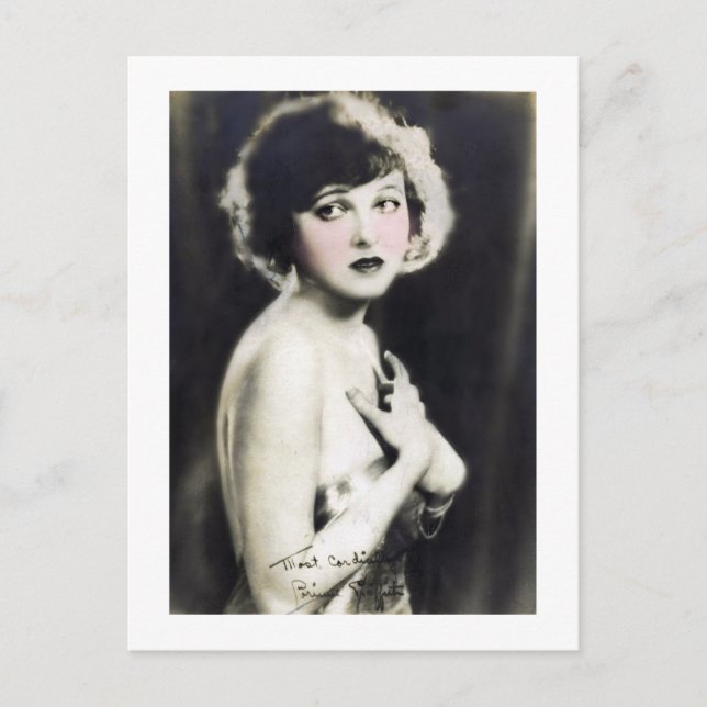 Postal Corinne Griffith Silent Era Estrella de Cine (Anverso)
