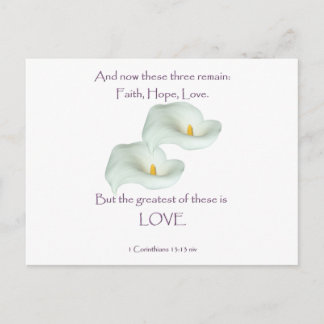 Postal Corinthians 13:13 Faith Hope Love