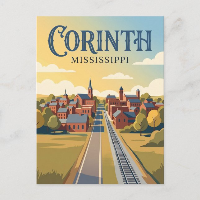 Postal Corinto Misisipi (Anverso)
