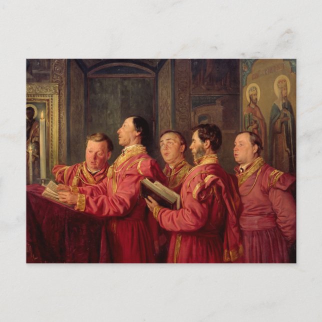 Postal Coristers in the Church, 1870 (Anverso)