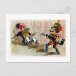 Postal Cork de botellas de champán sale a flote