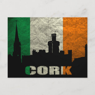 Postal Cork Ireland Retro Viaje Art Vintage