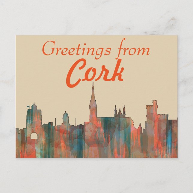 POSTAL CORK, , IRLANDA SKYLINE (Anverso)