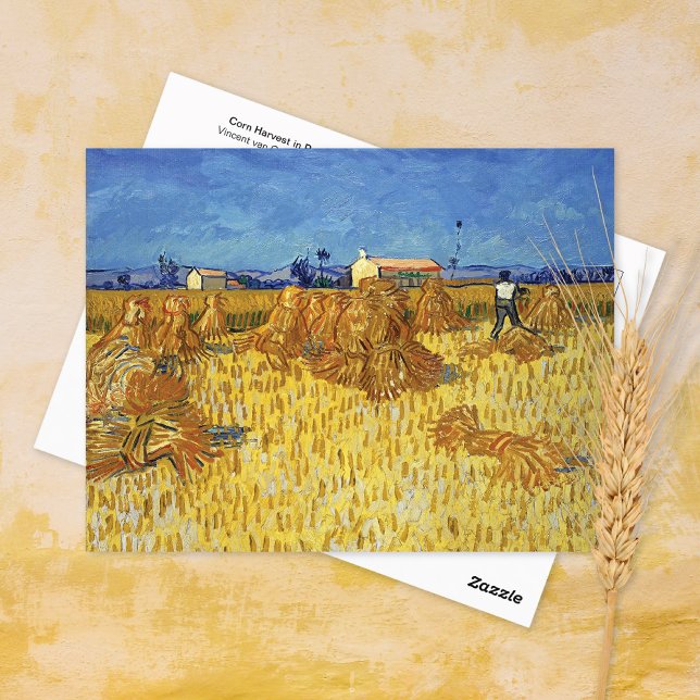 Postal Corn Harvest Provence Vincent van Gogh (Subido por el creador)