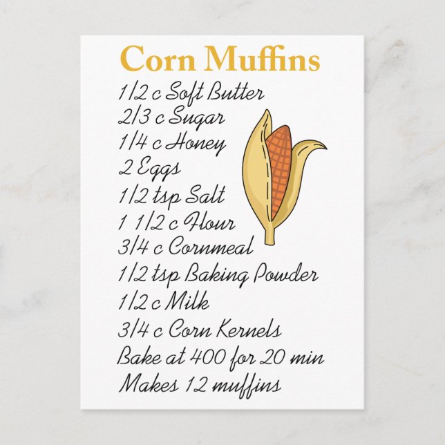 POSTAL CORN MUFFINS RECIPE (Anverso)