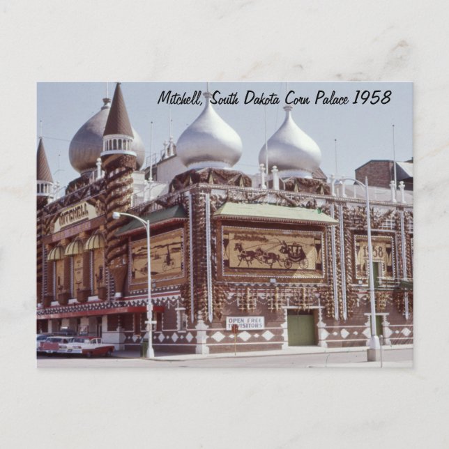 Postal Corn Palace Mitchell Postcard de Dakota del Sur (Anverso)
