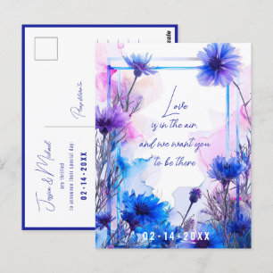 Postal 💍 Cornflowers y Lavender Elegance