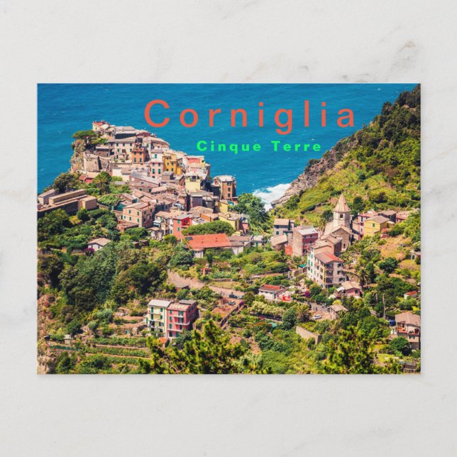 Postal Corniglia Cinque Terre Italia (Anverso)