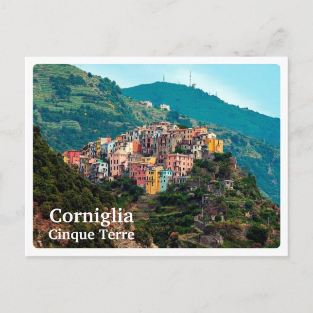 Postal CORNIGLIA - Cinque Terre - Italia - PANORAMA (Anverso)