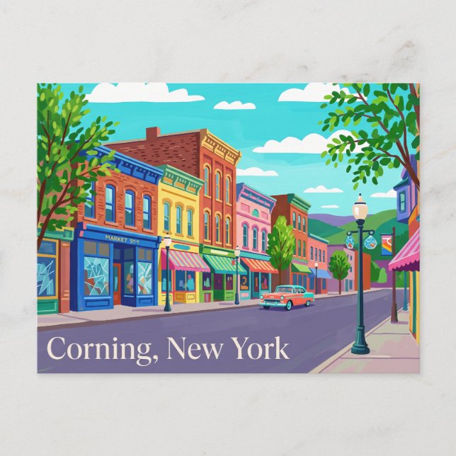 Postal Corning, Nueva York, EE. UU. (Anverso)