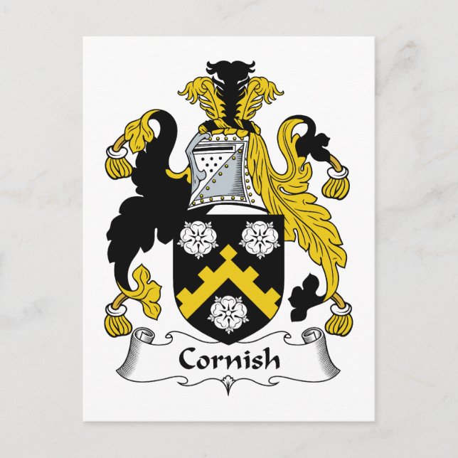 Postal Cornish Family Crest (Anverso)