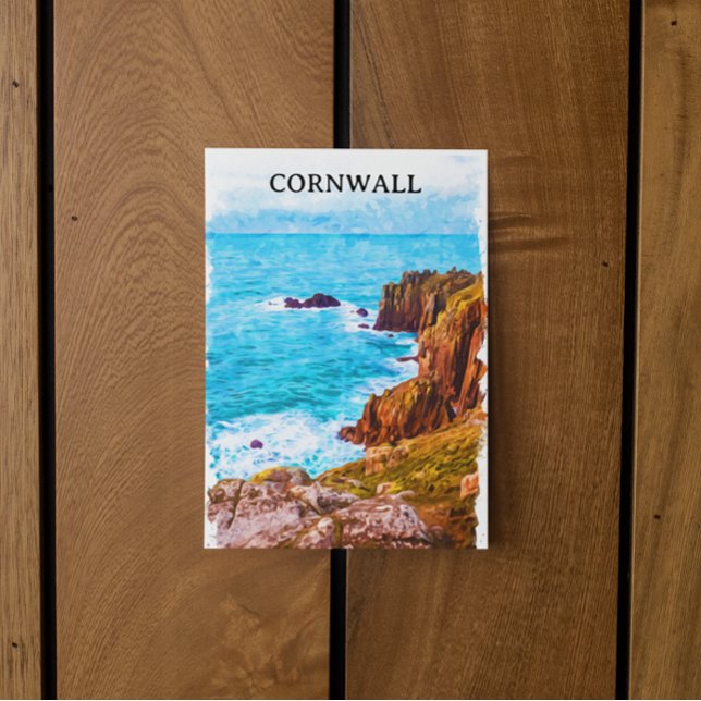 Postal Cornwall England (cornwall england coastal scenery postcard)
