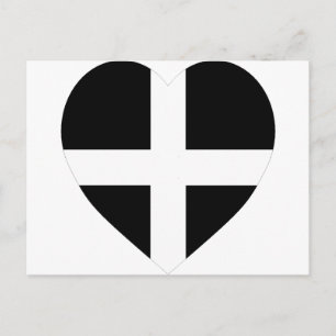 Postal Cornwall Flag Heart