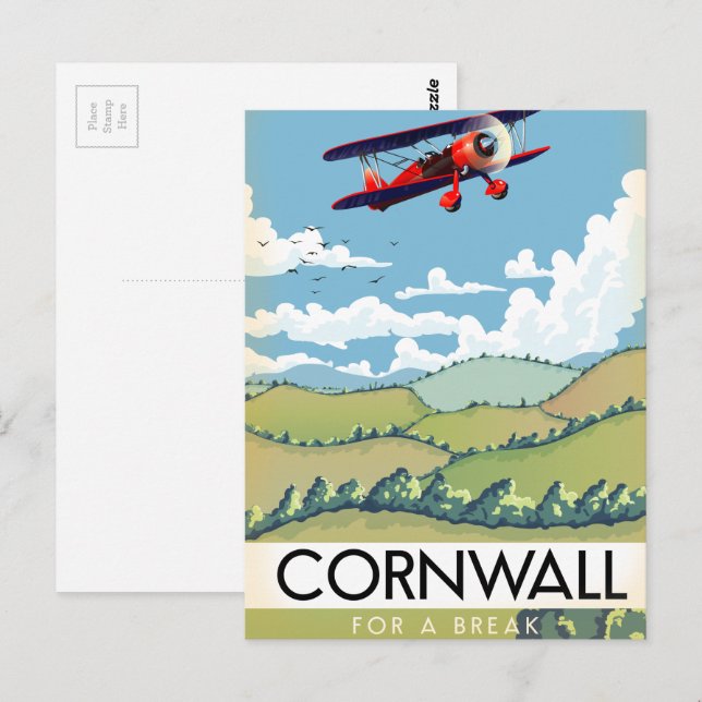 Postal Cornwall para unas vacaciones (Anverso / Reverso)