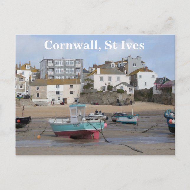 Postal Cornwall, St Ives, vistas a la playa (Anverso)