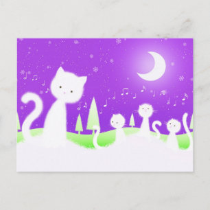 Postal Coro de gatos