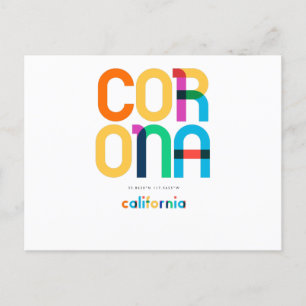 Postal Corona California de mediados de siglo, Arte Pop,