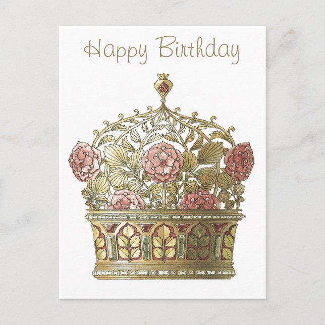 Postal Corona con Rosas (Anverso)