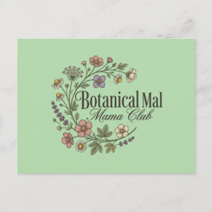 Postal Corona de flores silvestres estética